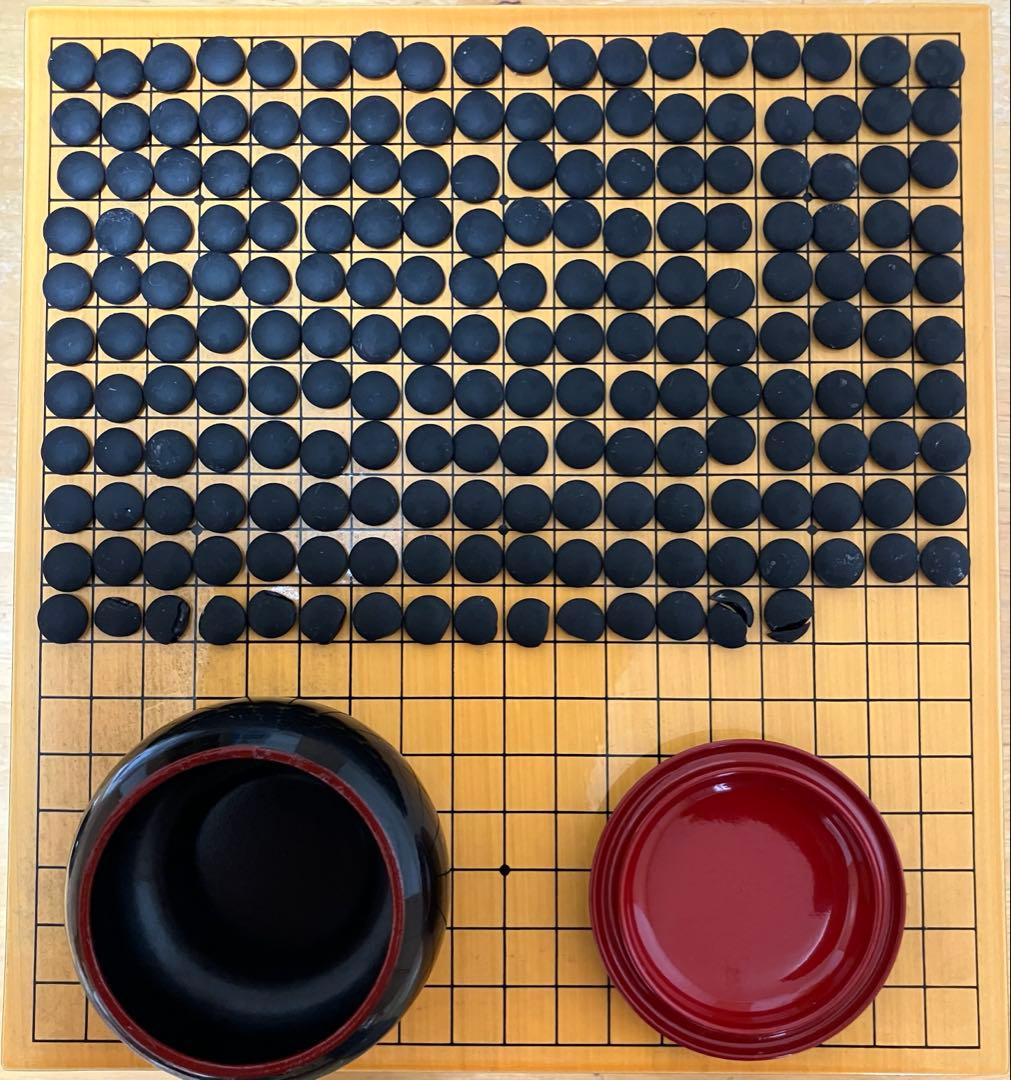 柳山作 囲碁 ミニチュア碁盤ミニチュア碁石 セット