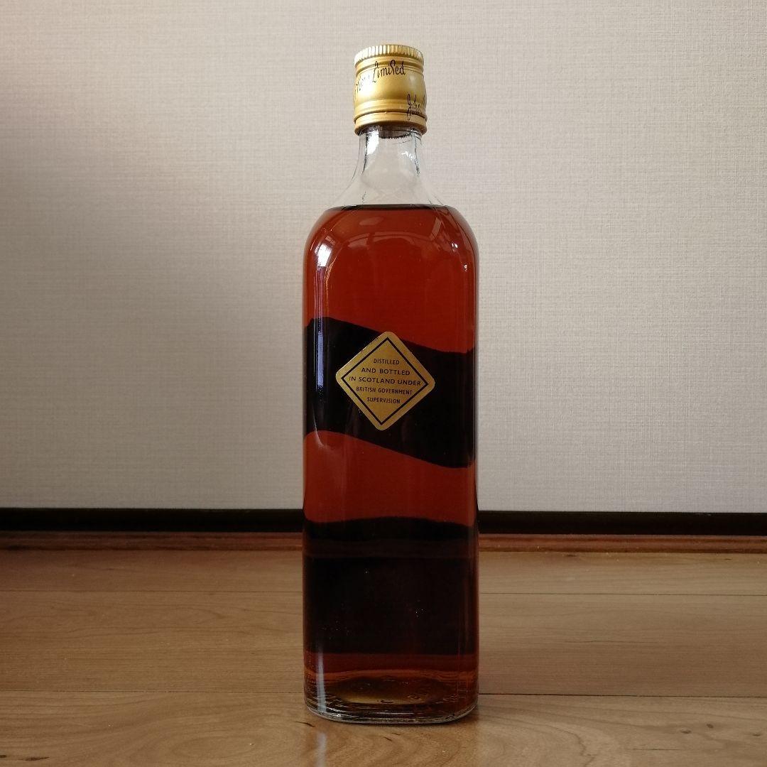 稀少品/琉球政府通関済印】1960年代 ジョニーウォーカー 黒ラベル 白