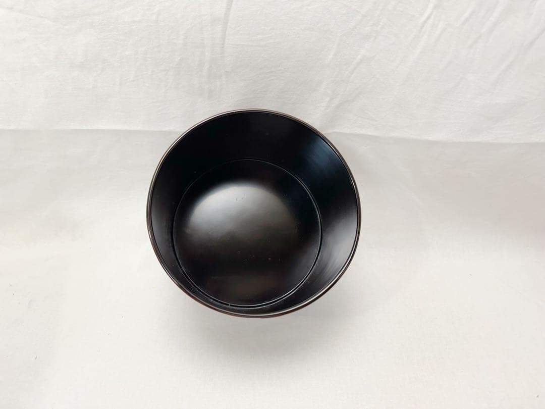 美品 茶道具 中村宗悦作 木製溜塗 曲水指 認得斎好 内黒 元箱