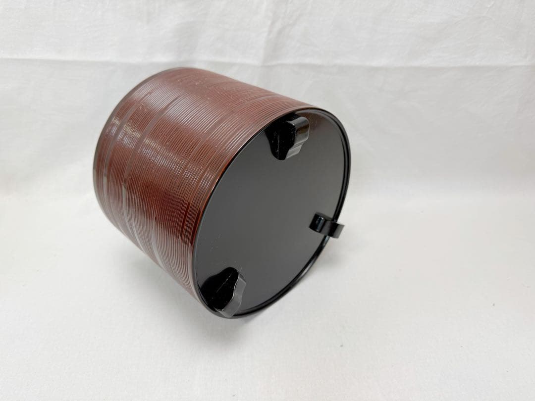 美品 茶道具 中村宗悦作 木製溜塗 曲水指 認得斎好 内黒