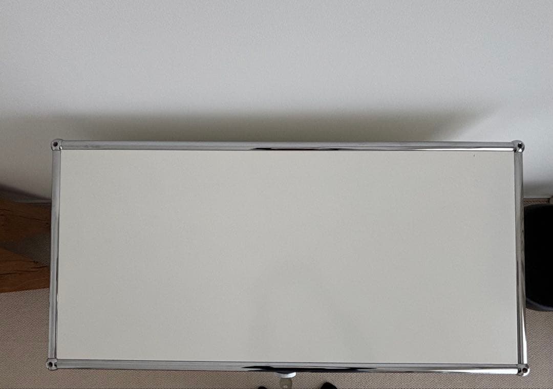 鍵付き2段2ドア USMhaller USMハラー ピュアホワイト キャビネット