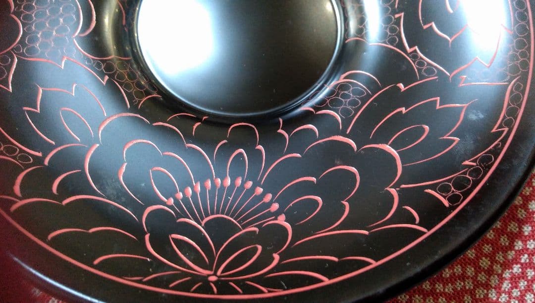 輪島塗、茶托と土瓶敷