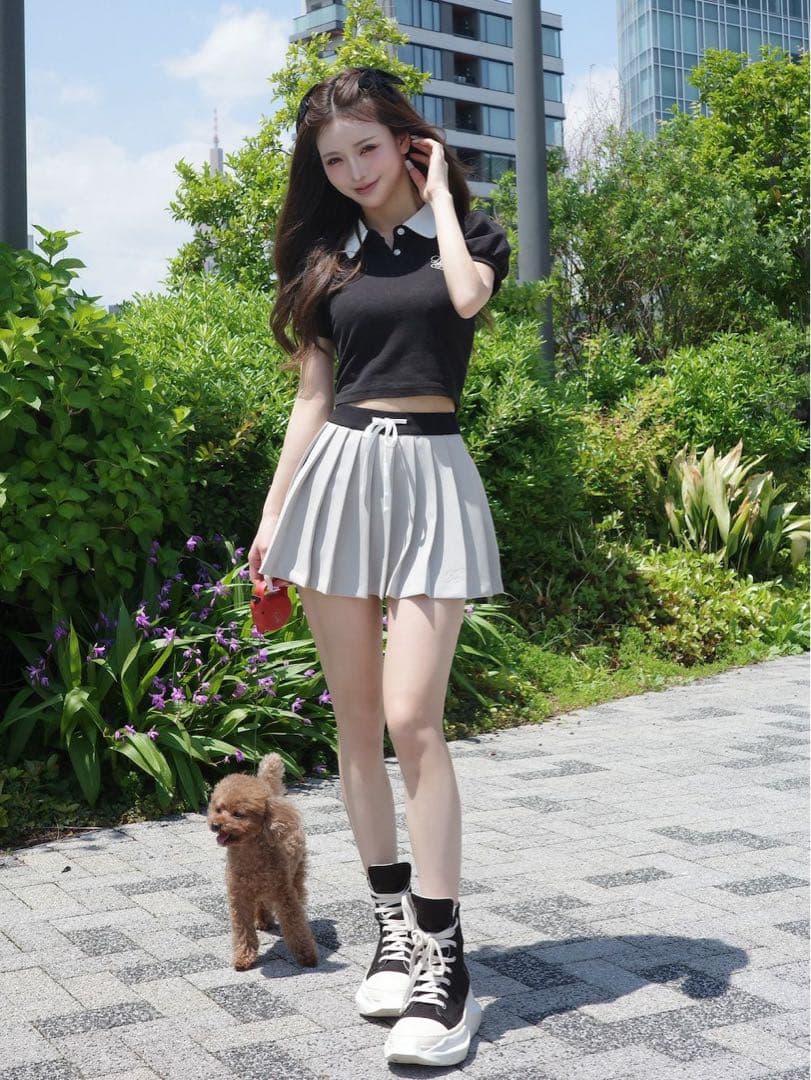 新品タグ付 ダーリッチ DRCHバイカラーポロシャツ ブラック F