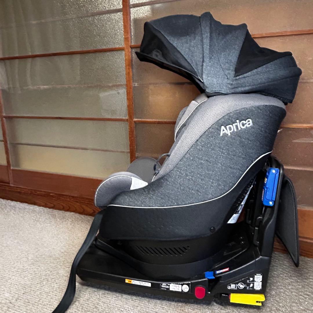 【美品】Aprica クルリラプレミアムAB プレミアムグレー ISOFIX