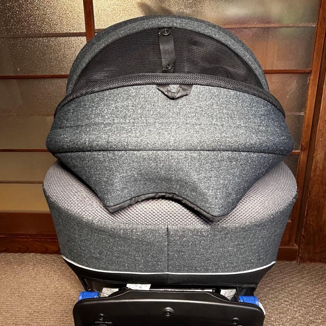 【美品】Aprica クルリラプレミアムAB プレミアムグレー ISOFIX