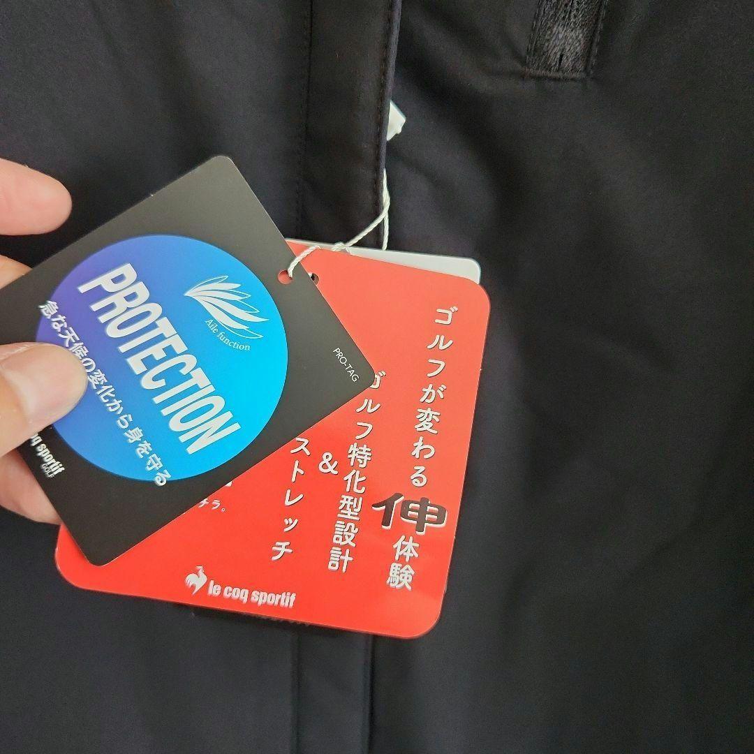 新品 ルコックスポルティフゴルフ ジャケット 黒L 暖かい le coq