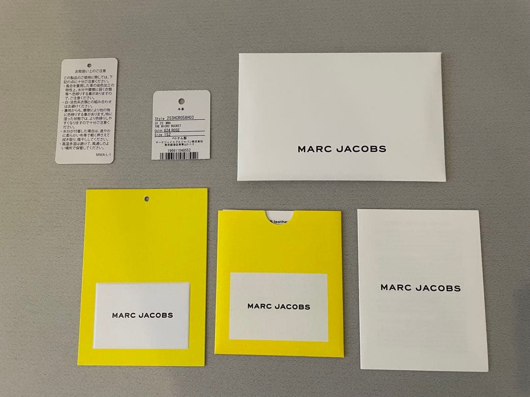 MARC JACOBS ザレザーバケットバッグ ミニ ローズ