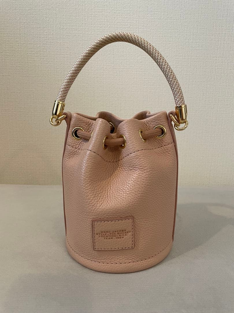MARC JACOBS ザレザーバケットバッグ ミニ ローズ
