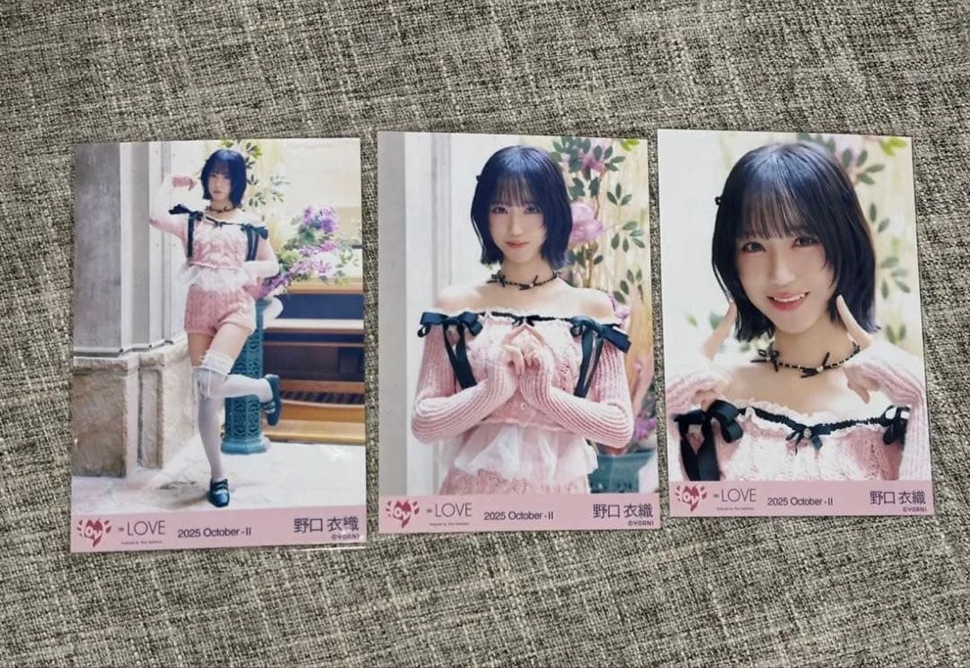 イコラブ 野口衣織 ラブソングに襲われる ピンクニット衣装 生写真