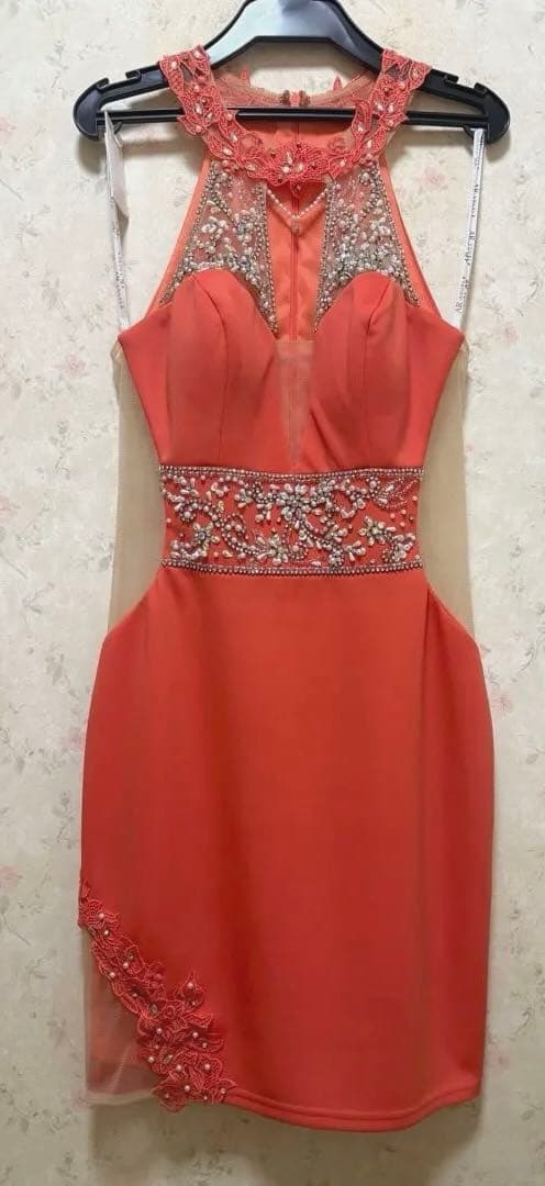 AngelR エンジェルアール オレンジドレス Mサイズ キャバドレス