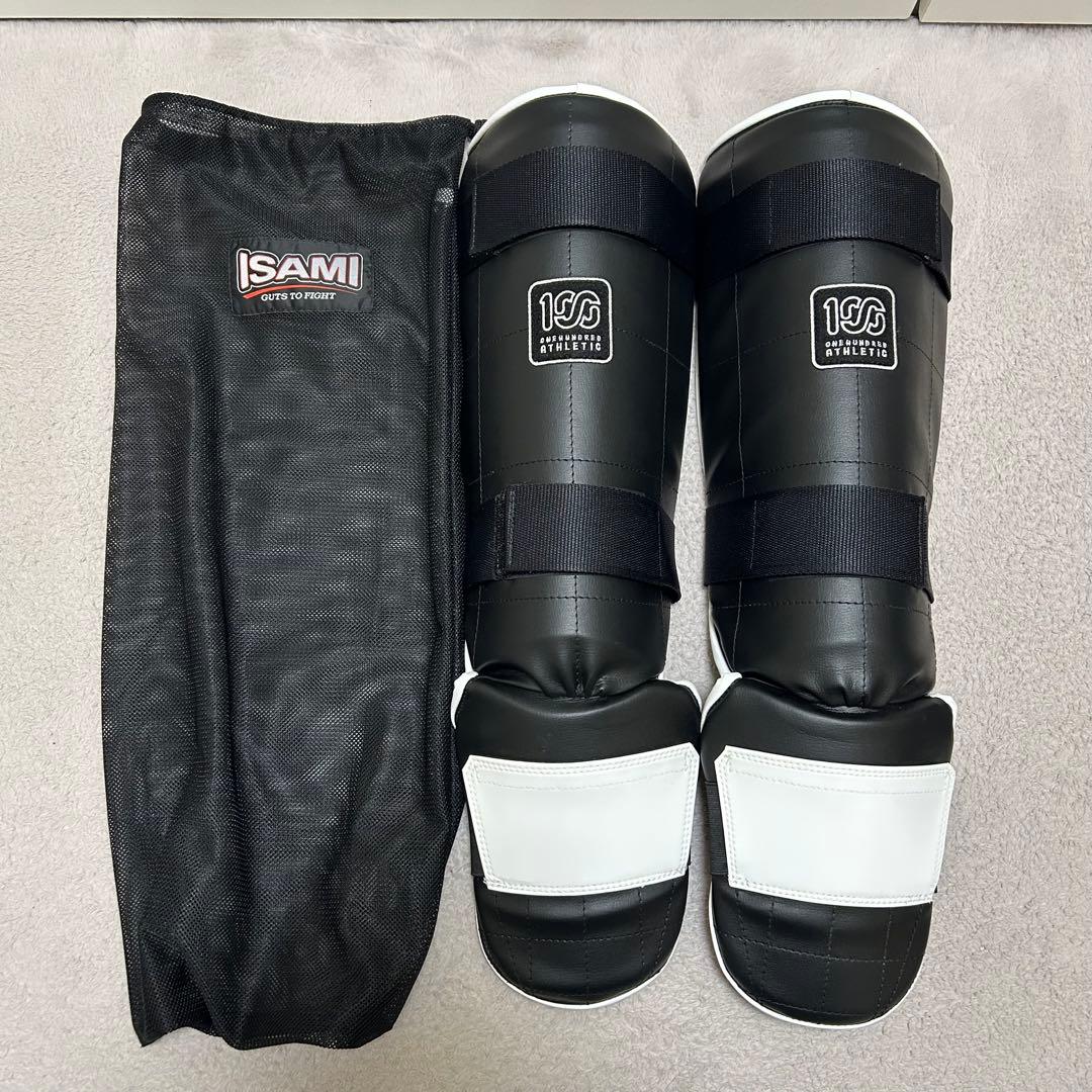 ISAMI 100A MMA シンガード ブラック/ホワイト　レガース 100A MMA SHIN GUARDS | 100A ONLINE STORE