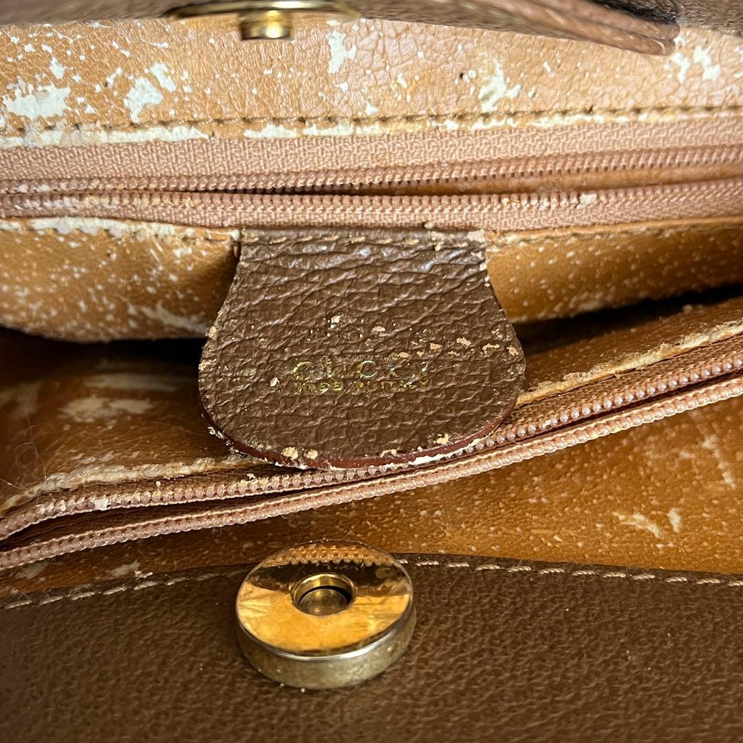 GUCCI ブラウン スエード トートバッグ バンブーハンドル｜GUCCI