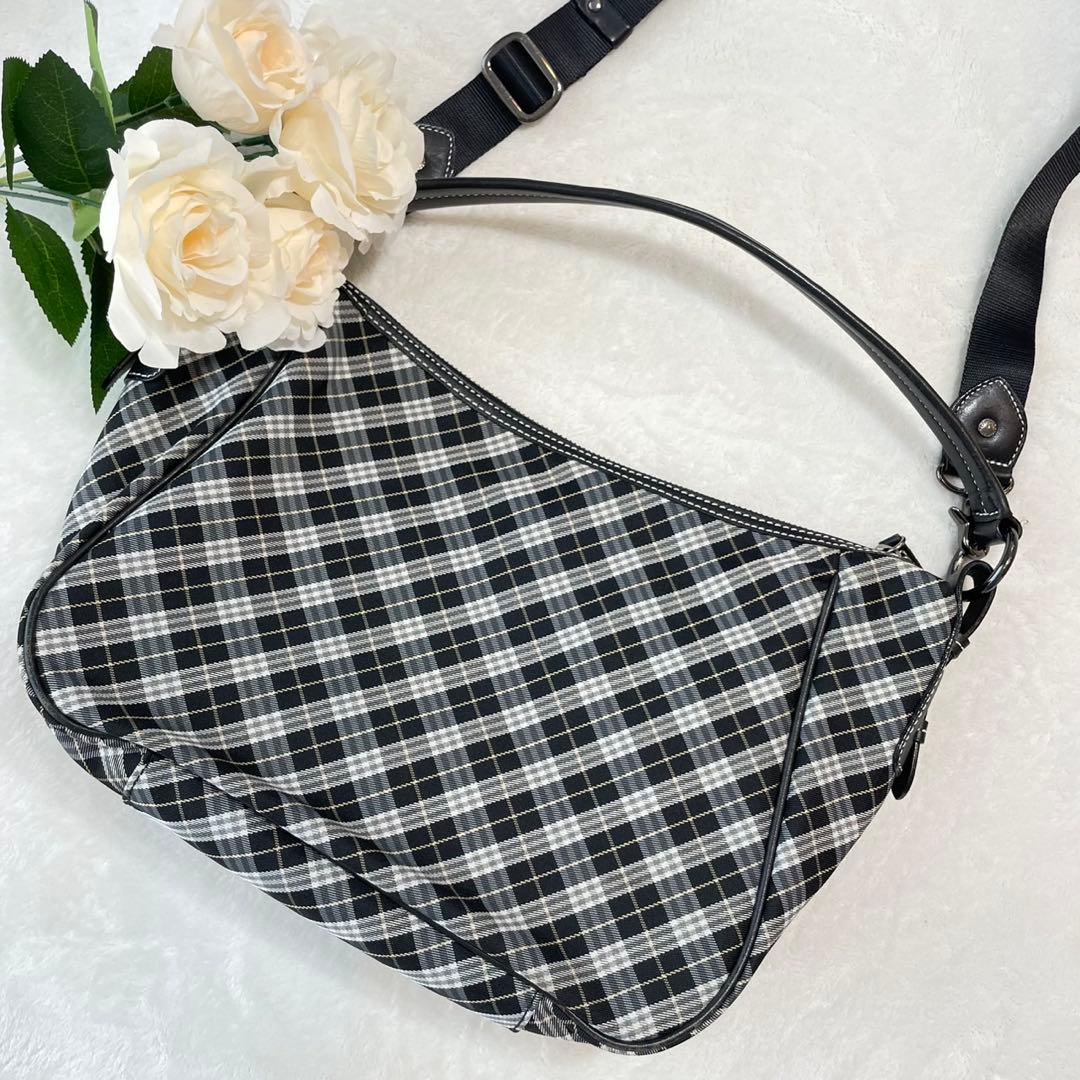 極美品✨バーバリーブルーレーベル ワンショルダーバッグ ノバチェック 2way