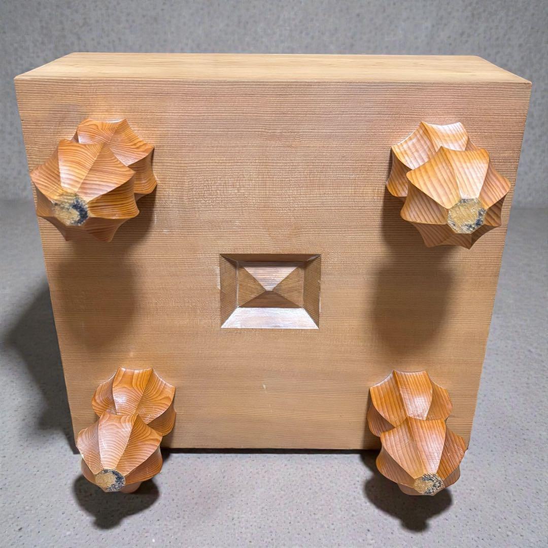 【重厚6寸】天然木 囲碁板 セット 脚付碁盤 蛤碁石 那智黒石 ヘソ付 良木目