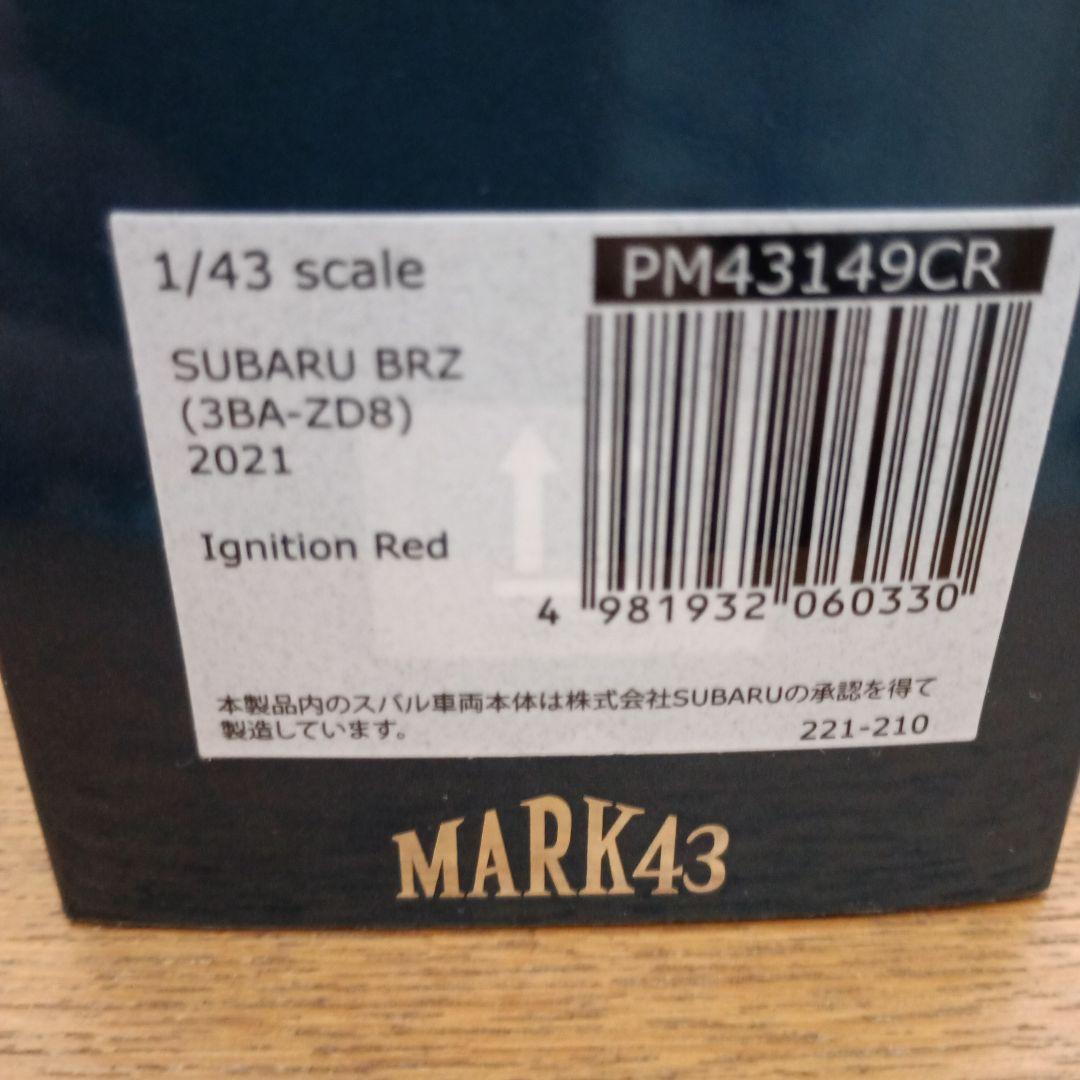 MARK43　スバル BRZ 2021イグニションレッド 1/43
