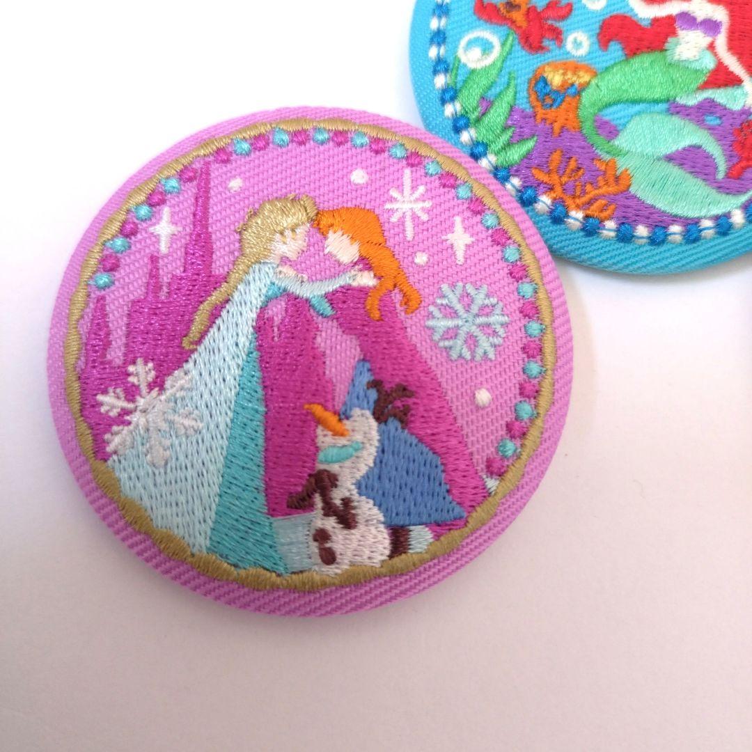 ディズニー 刺繍缶バッジ 5個セット プリンセスセット - メルカリ