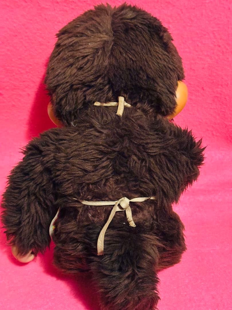 モンチッチ　女の子　セキグチ　正規品　リボン付き　ぬいぐるみ　昭和レトロ　初代