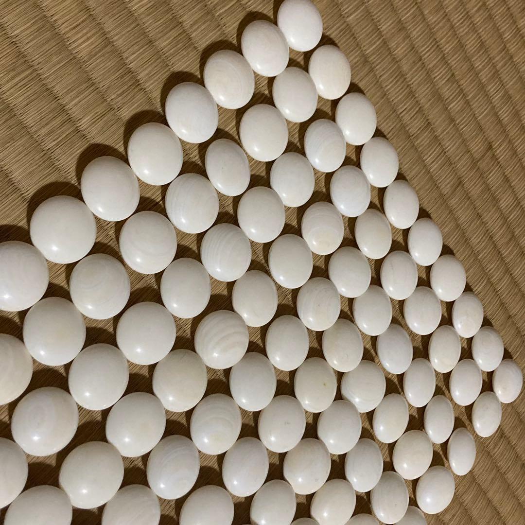 囲碁　碁石　蛤　蛤碁石　 本蛤 那智黒　白×181 黒×181 34号