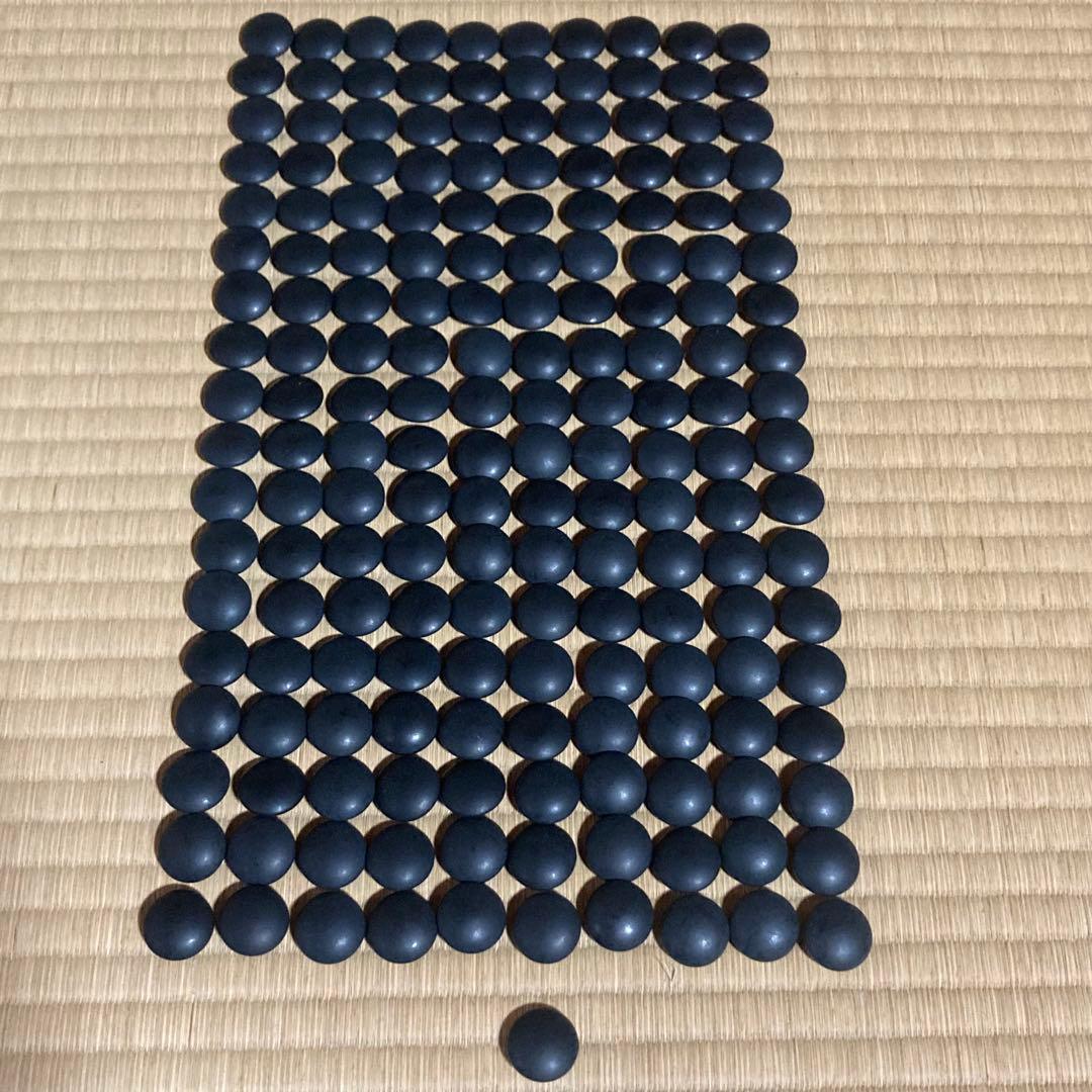囲碁　碁石　蛤　蛤碁石　 本蛤 那智黒　白×181 黒×181 34号