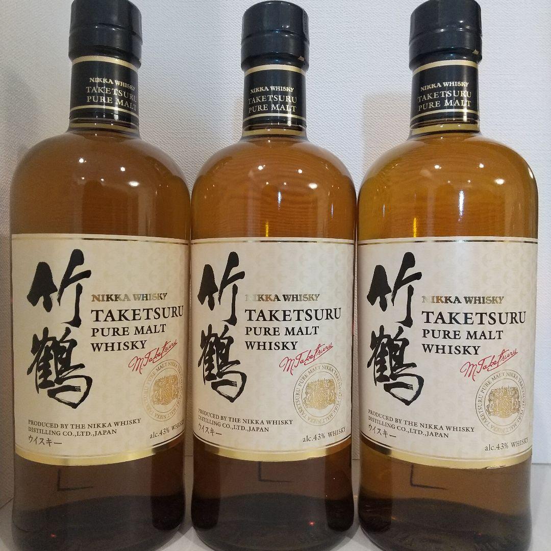 ニッカ 竹鶴ピュアモルトウイスキー 3本セット