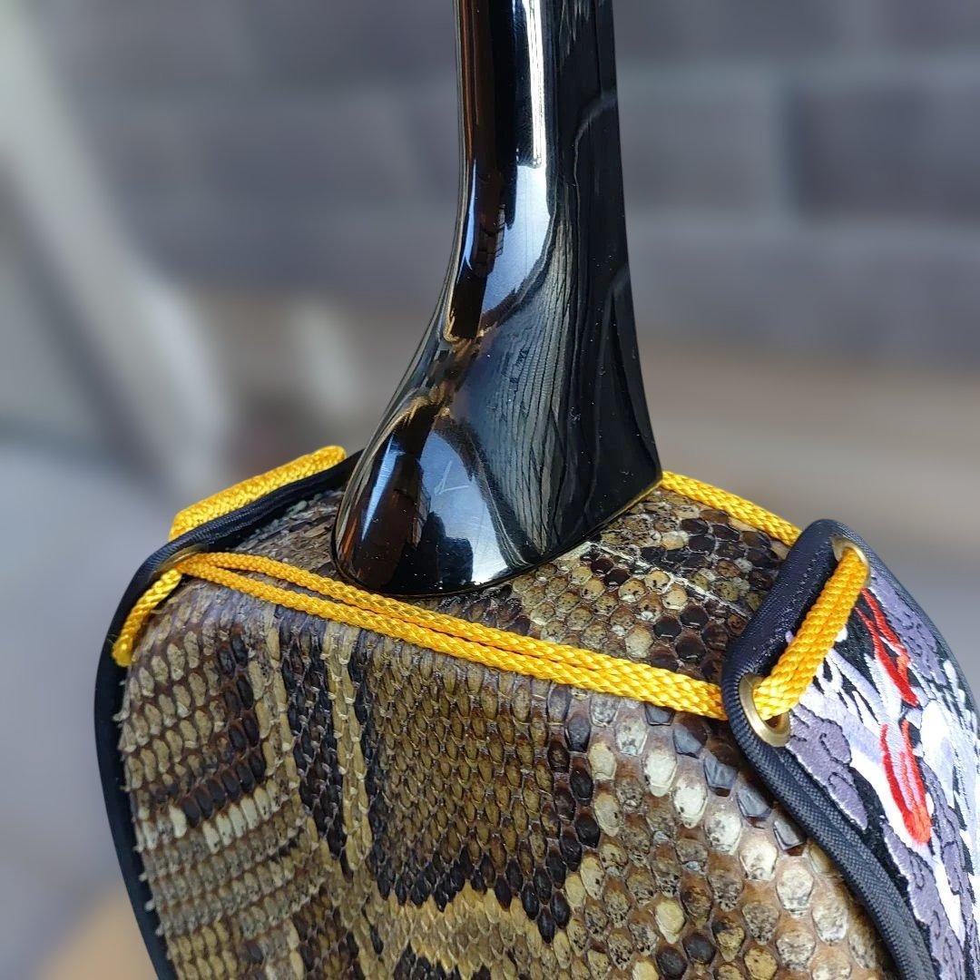 米須三線店 黒塗り強化二重貼り 500g 名店の高級三線 楽器・機材