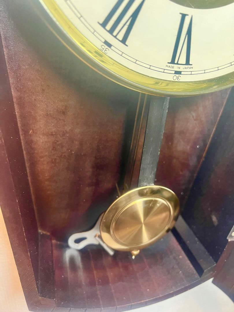 SEIKO精工30DAY 振り子時計ゼンマイ掛け時計柱時計ボンボン時計昭和レトロ