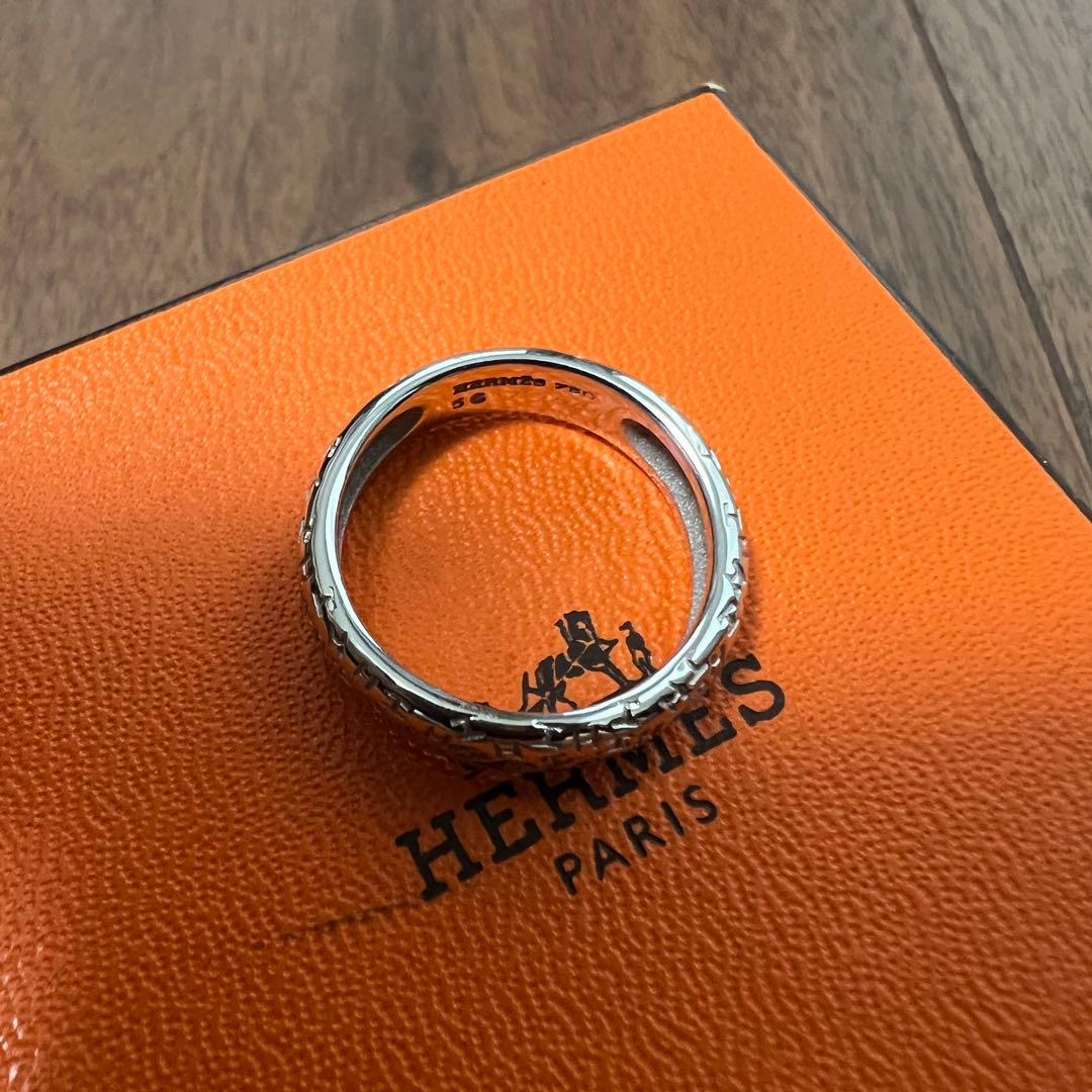 HERMES エルメス　トゥーブー　リング　56　K18WG 750