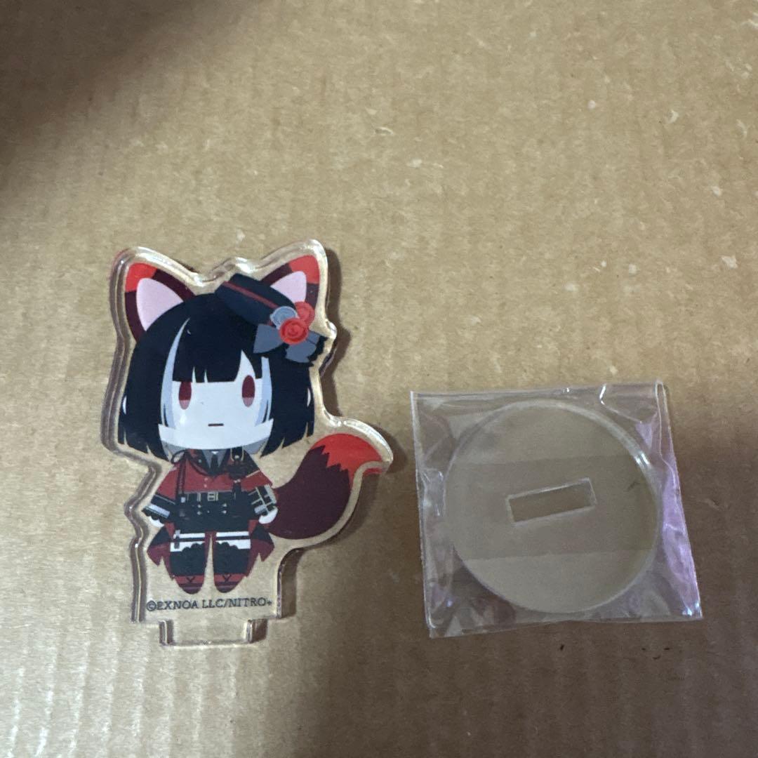 刀剣乱舞日本刀と未来展 御伴散歩 きつね装備 京極正宗 ミニアクリル