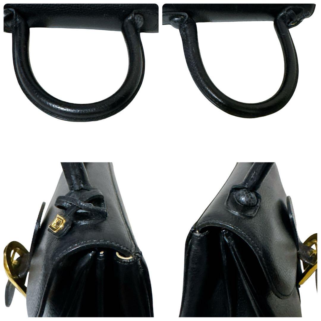 ピリ様 デルヴォー ブリヨン ハンドバッグ 鞄レザー ブラック ワンハンドル