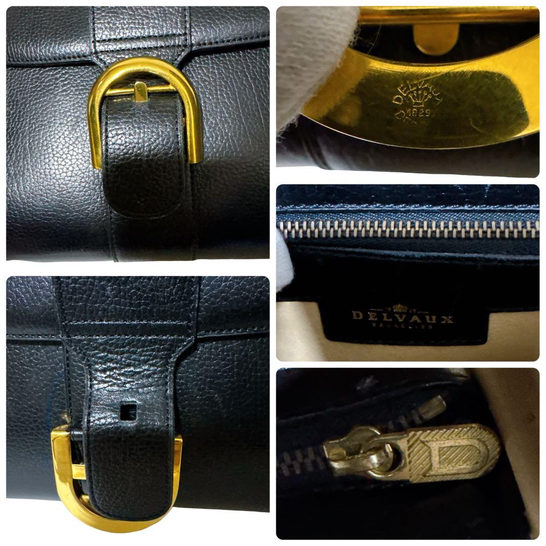 ピリ様 デルヴォー ブリヨン ハンドバッグ 鞄レザー ブラック ワンハンドル