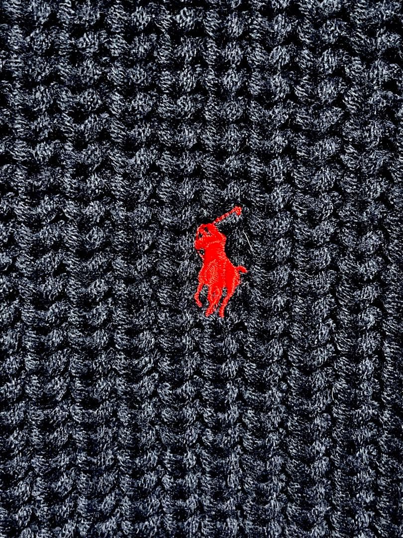 香港製 90s POLO ラルフローレン ドライバーズニット ジャケット 刺繍