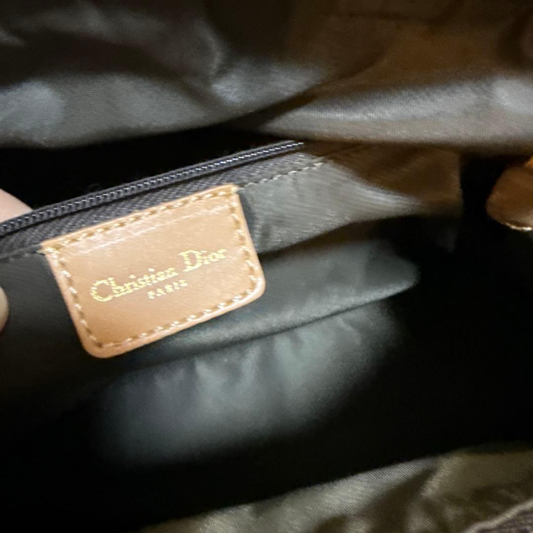 Dior ブラウンキャンバスハンドバッグ 中型