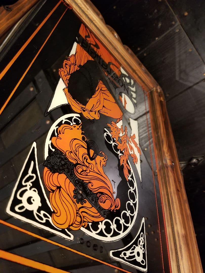 ヴィンテージ 木製 透かし彫り 額装飾 ミュシャ ノスタルジア アート