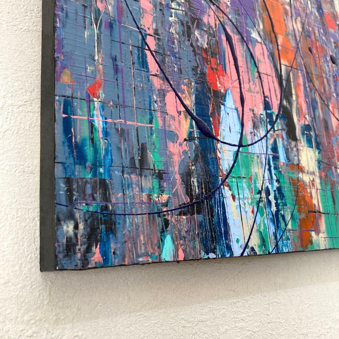 モダン インテリア アートパネル 絵画 抽象画 クール 現代アート 原画