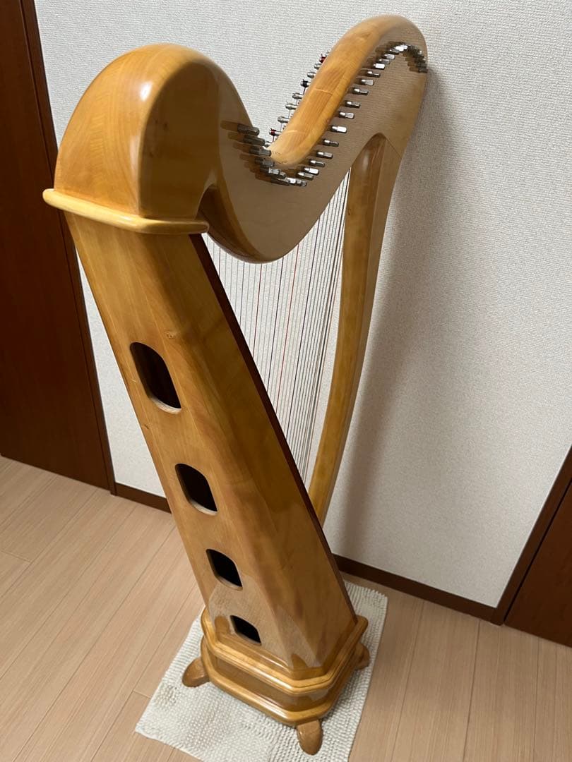 ◆直接取引◆ 横浜◆ 青山ハープ　36弦　弦楽器　良好　ハープ本体