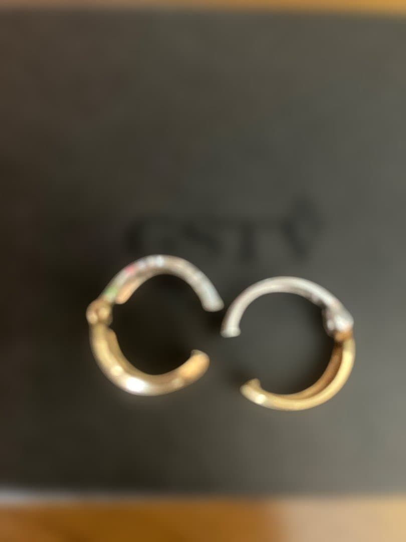 GSTV ピアリング k18 イヤリング　ゴールド　プラチナ