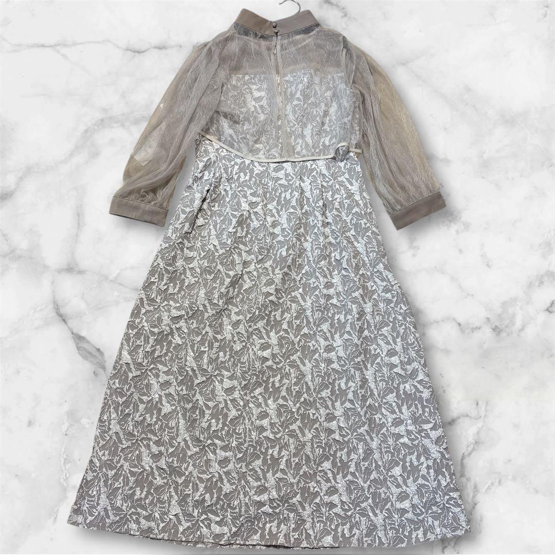 新品　フォルムフォルマ　シアーボレロ付きジャガードドレス　XL 2WAY