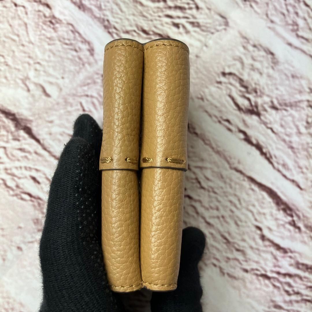 極美品✨トリーバーチ 三つ折り財布 マックグロー シボ革 レザー