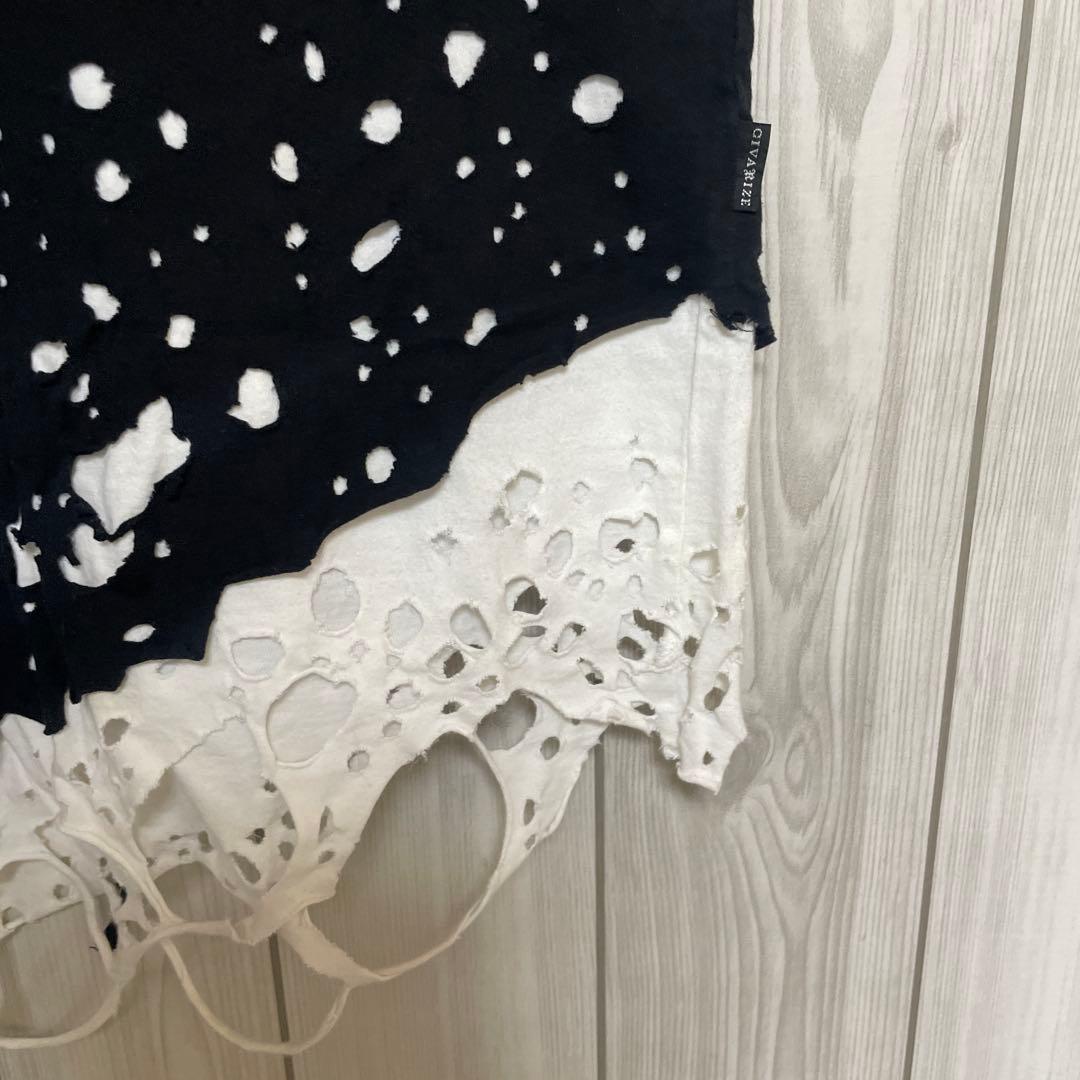 00s CIVARIZE アシンメトリー タンクトップ ダメージレイヤード - メルカリ