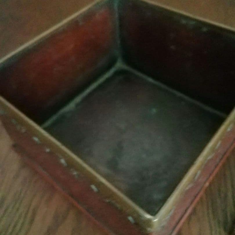 逸品　緋銅　毛織式　香炉　花活け　灰皿　松栄堂　明治金工　和骨董　アンティーク