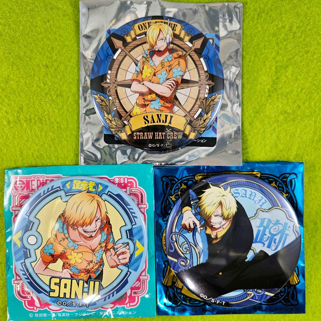 ワンピース「サンジ」缶バッジ3種 S115390078アウトレット 価格