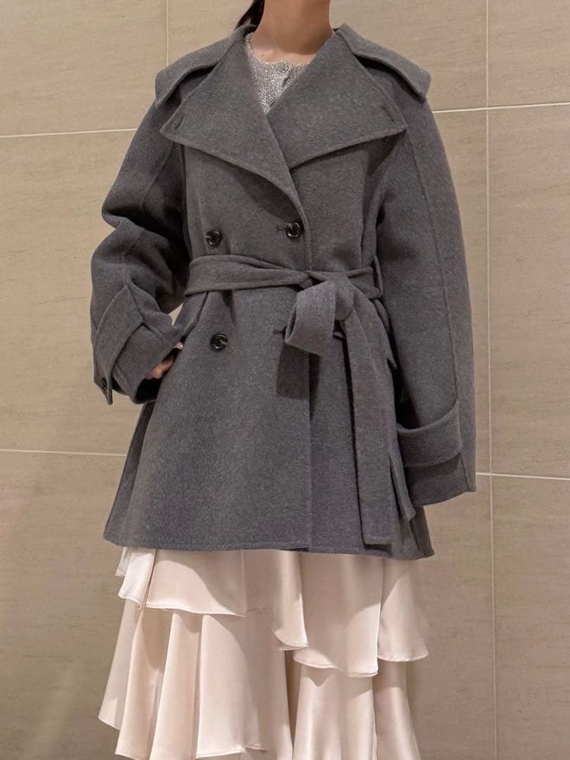 FRAY I.D ウールリバーミドルAラインコート フレイアイディ