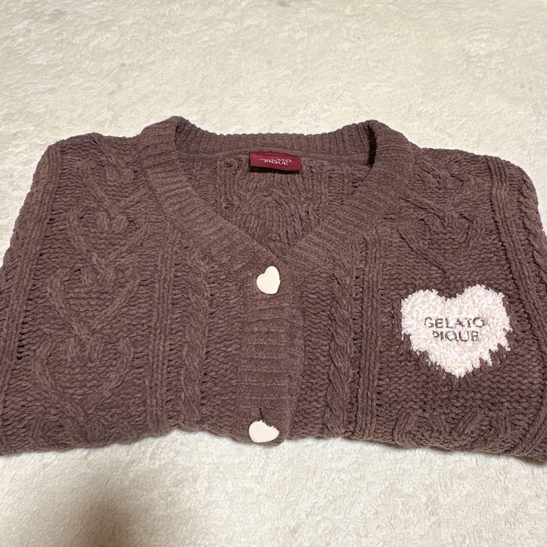 ジェラートピケ　2025 Valentin ハートアラン　カーディガン