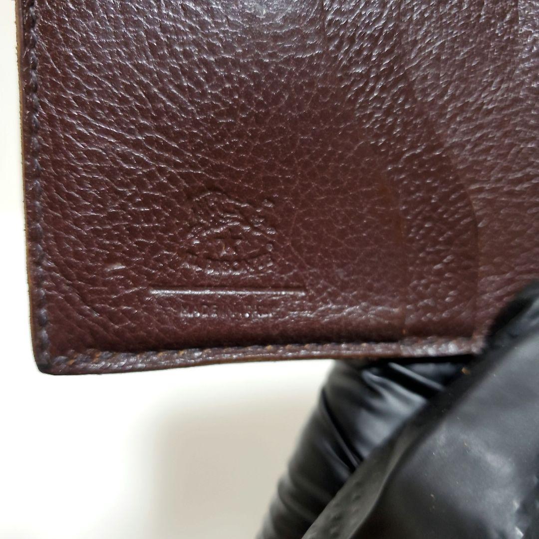 正規品　IL BISONTE　イルビゾンテ　二つ折り財布　ブラウン　良品フラップ