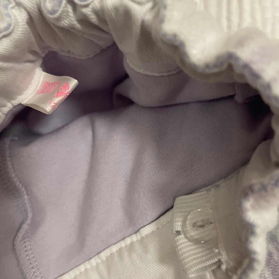 メゾピアノ 短丈セーラープルオーバー＆長袖プチハイネック スカパンセット120