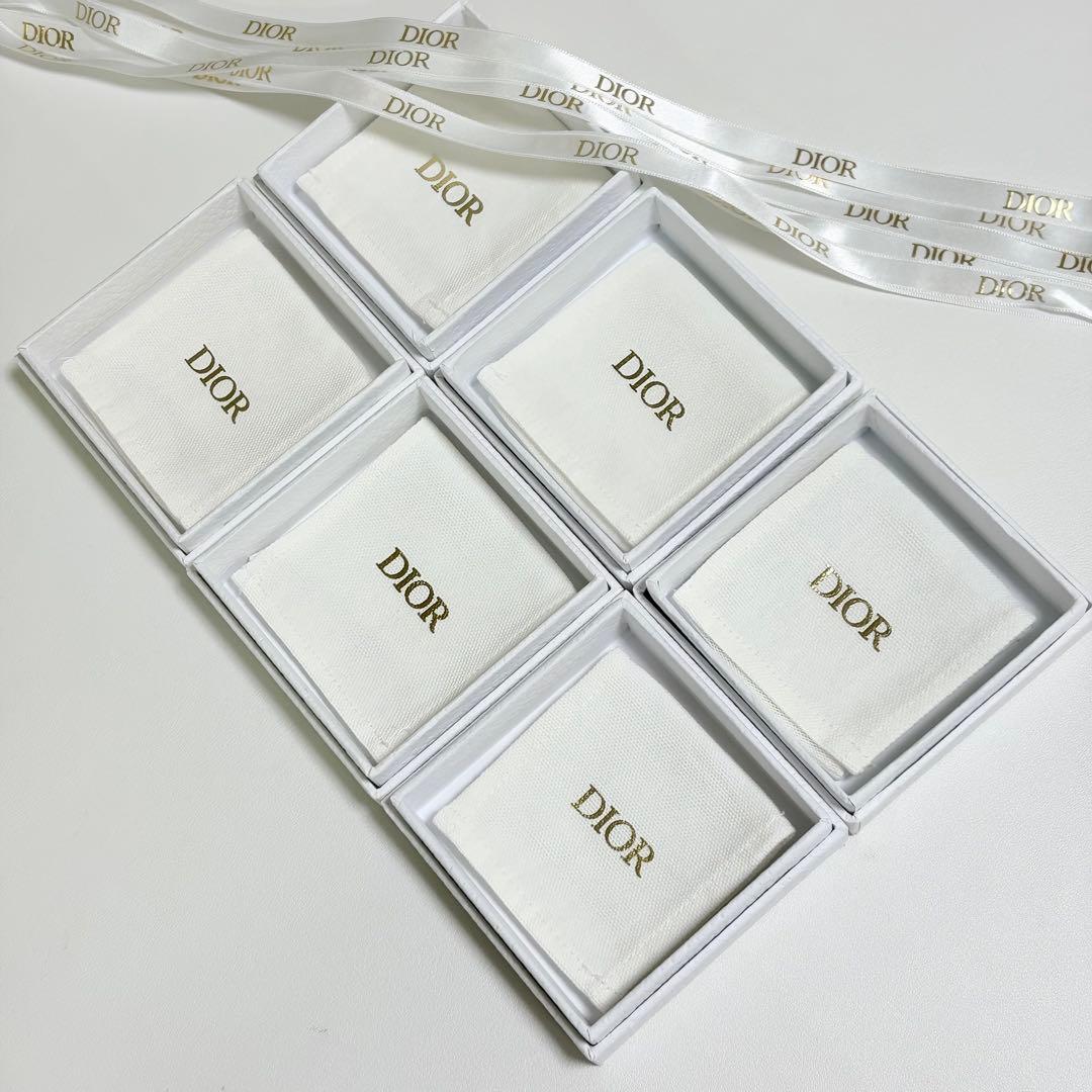 美品 ディオール 保存袋 空箱 6個セット アクセサリー入れ リボン付き