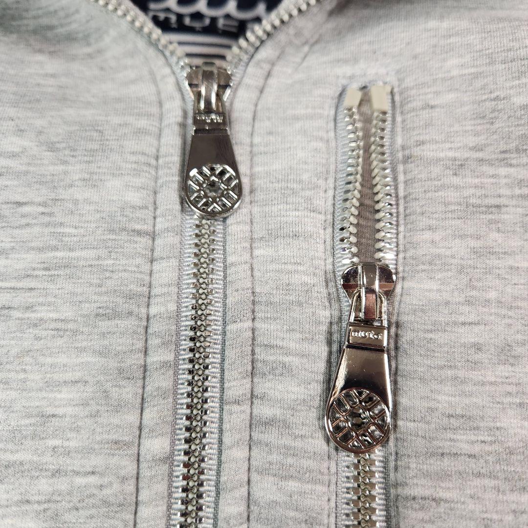 美品 ムータマリン ボンディングパーカー 2way ビッグロゴ ダブルジップ