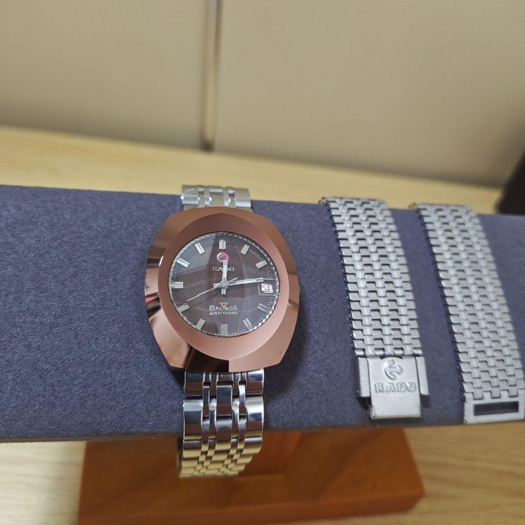 【3点セット】美品 【RADO 】稼働品 バルボア　ブレス　腕時計ケース