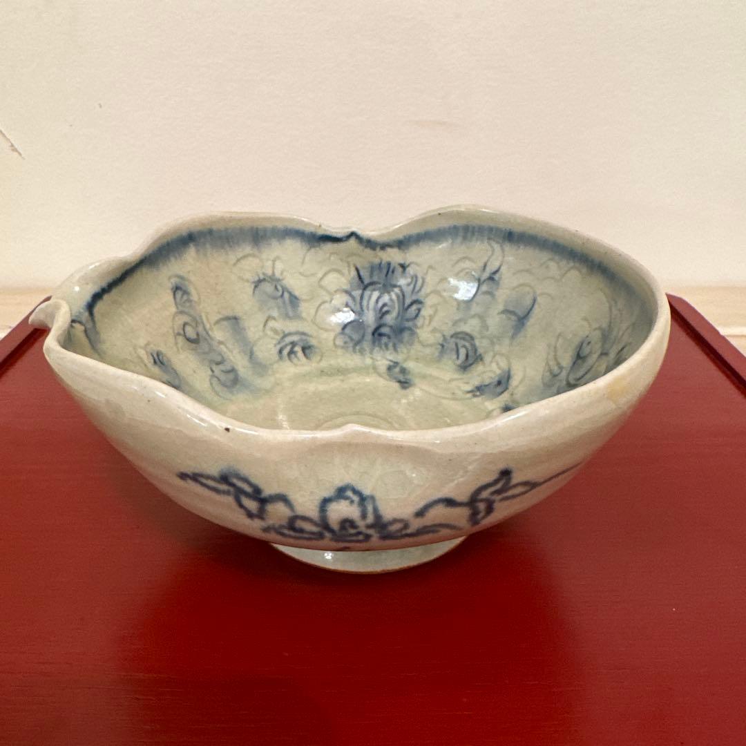 和食器 茶道具 有田焼 唐津絵 菓子鉢 共箱付 茶器/茶道具 菓子器