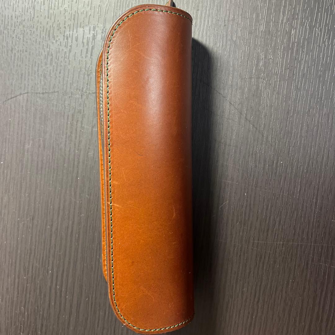 ル.ボナー デブペンケース 筆箱 ブラウン